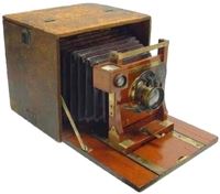 brown antique camera